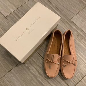 Blush pink loafers
